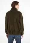 Tommy Jeans Hybrid Half Zip Fleece, Dark Army