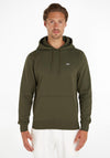 Tommy Jeans Flag Patch Logo Hoodie, Drab Olive Green