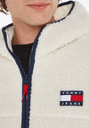 Tommy Jeans Sherpa Full Zip Jacket, Ecru