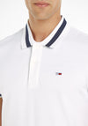 Tommy Jeans Tipped Stretch Polo Shirt, White