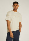 Tommy Jeans Linear Gold Logo T-Shirt, Beige