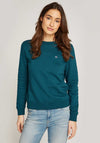 Tommy Jeans Womens Flag Patch Sweatshirt, Seawater Green