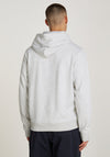 Tommy Jeans Linear Gold Logo Hoodie, Silver Grey