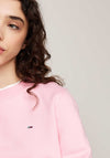 Tommy Jeans Womens Flag Patch Sweatshirt, Ballet Pink