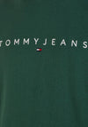 Tommy Jeans Linear Logo Hoodie, Court Green