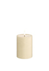 Deluxe Home Handmade LED Real Wax Candle 7,5 x 10cm, Cream