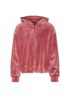 Vero Moda Girl Athena Long Sleeve Velour Jacket, Dry Rose