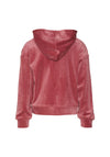 Vero Moda Girl Athena Long Sleeve Velour Jacket, Dry Rose