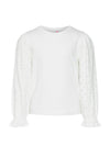 Vero Moda Girl Flaw Long Sleeve Top, Snow White