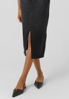 Vero Moda Veri Denim Pencil Knee Length Skirt, Black