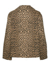 Vero Moda Kirby Long Sleeve Leopard Denim Jacket, Silver Mink