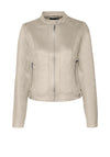 Vero Moda Jose Faux Suede Jacket, Oatmeal