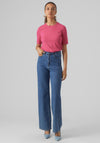 Vero Moda Happiness Fine Knit Top, Fuchsia Purple