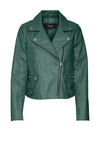 Vero moda green deals leather jacket