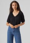 Vero Moda Kassi Textured Top, Black