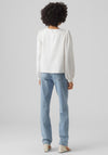 Vero Moda Mali V-Neck Textured Blouse, Snow White