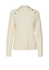 Vero Moda Marin Button Accent Sweater, Birch