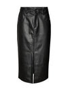 Vero Moda Sif Sof Faux Leather Pencil Midi Skirt, Black