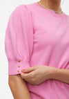 Vero Moda Holly Short Sleeve Sweater, Pink