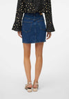 Vero Moda Tessa Mini A-Line Denim Skirt, Dark Blue Denim