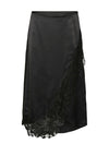 Vero Moda Merle Lace Detail A-Line Skirt, Black