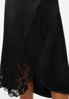 Vero Moda Merle Lace Detail A-Line Skirt, Black