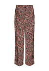 Vero Moda Mable Mavita Wide Leg Trousers, Red Multi