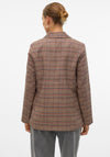 Vero Moda Ellie Check Loose Blazer, Brown