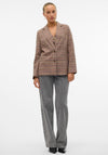 Vero Moda Ellie Check Loose Blazer, Brown