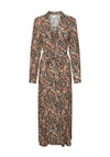 Vero Moda Mable Paisley Maxi Shirt Dress, Red Multi