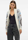 Vero Moda Skylar Chunky Printed Cardigan, Beige