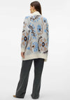 Vero Moda Skylar Chunky Printed Cardigan, Beige