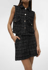 Vero Moda Clever Checked High Waisted Shorts, Black