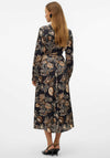 Vero Moda Thor Paisley Print Midi Dress, Black