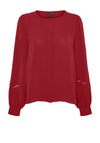 Vero Moda Alva Button Up Blouse, Red