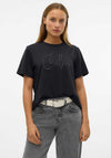 Vero Moda Fea Boxy Graphic T Shirt, Black