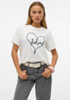 Vero Moda Fea Boxy Graphic T Shirt, White