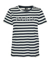 Vero Moda Fira Francis Paris Striped T Shirt, Navy