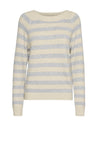 Vero Moda Doffy Knit Jumper, Cream and Light Grey