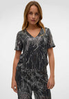 Vero Moda Ellen Sequin T Shirt, Black