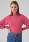 Vero Moda Holly Balloon Sleeve Sweater, Fuchsia Purple