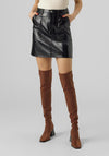 Vero Moda Elina Glossy Mini Skirt, Black