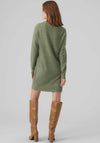 Vero Moda Doffy Long Sleeve Knit Dress, Green