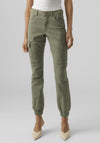 Vero Moda Cargo Style Slim Trousers, Green