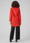 Vero Moda Pop Faux Wool Coat, Tomato