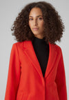 Vero Moda Pop Faux Wool Coat, Tomato