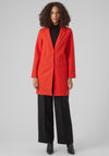 Vero Moda Pop Faux Wool Coat, Tomato