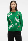 Vero Moda “HO HO HO” Print Christmas Jumper, Jellybean