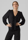 Vero Moda Caren Frill Blouse, Black