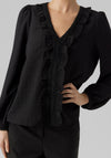 Vero Moda Caren Frill Blouse, Black